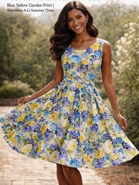 Romantic A-Line Summer Garden Dress